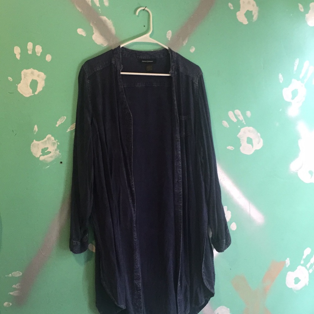 Long Jean Button Up Shirt